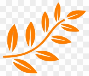 Leaves Clipart Orange Leaf - Tree Branch Clip Art