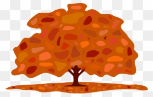 Autumn Leaves On Branch Clipart, Vector Clip Art Online, - Trees In Fall Cartoon