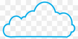 Pin Cloud Outline Clipart - Cloud Vector Png
