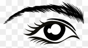 Eye Eyebrow Lashes Mascara Stare Watch Bla - Eye Clip Art