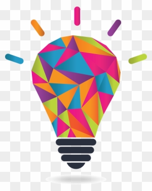 Colorful Light Bulb Transparent Logo