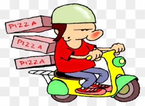 Making Pizza Clipart - Pizza Delivery Boy