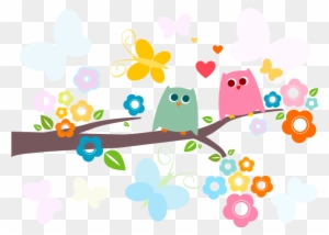 Owl Branch Stickers, Owl Tree Sticker, Owl Decal, Cute - Cute Owls