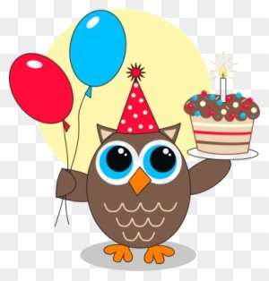 Owl Happy Cliparts - Birthday Owl Clip Art