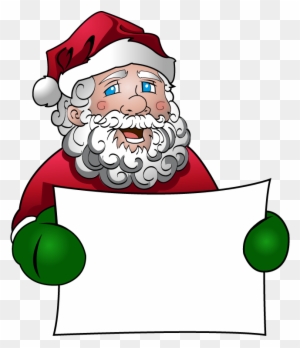 Free Clip Art - Santa With Blank Sign