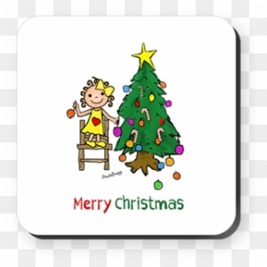 Christmas Cork Coaster - Christmas Tree