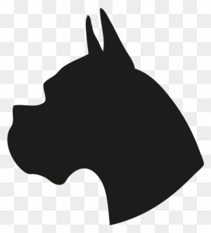 Boxer Dog Head Silhouette