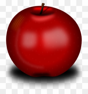 Vector Drawing Of Small Red Shiny Apple - Manzana Pdf