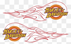 Harley Davidson Flame Tank Emblems Logo Vector Decal - Harley Davidson Flame Logo