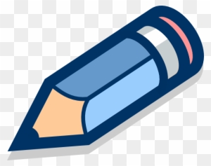 Blue Pencil Tilted Clip Art At Clker Com Vector Clip - Logo Of A Pencil