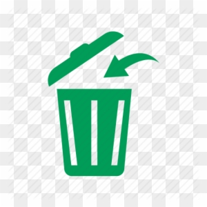 Trash Can Icons Set Clip Art Vector - Green Trash Can Logo