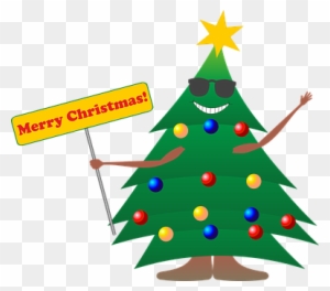 Cartoon Christmas Tree - Vanocni Strom Png