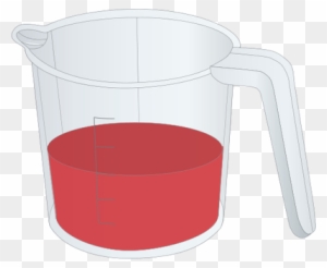 Cup Clipart Science - Measuring Cup Half Full