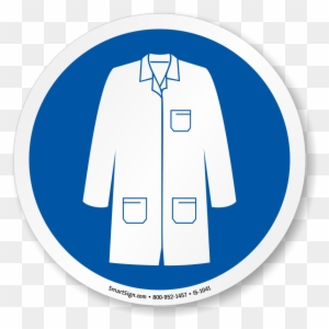 Wear Labcoat Symbol Sign - Personal Protective Equipment Lab Coat