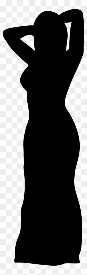 Black Dress Clipart Clipart Transparent - Woman In Dress Silhouette Png