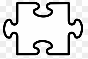 White Puzzle Clip Art At Clker - Puzzle Piece Coloring Page