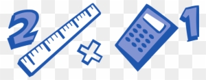 Blue Ruler Clipart - Clip Art Math Symbols
