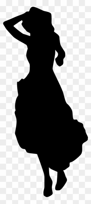 Lady Moving Woman Dress Silhouette Black White Drawing - Dancing Girl  Silhouette Clip Art - Free Transparent PNG Clipart Images Download