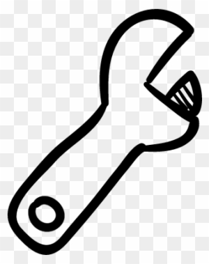 Adjustable Spanner Hand Drawn Construction Tool Vector - Tool Icon Hand Drawn