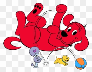 Bones Clipart Red Dog - Clifford The Big Red Dog Playing