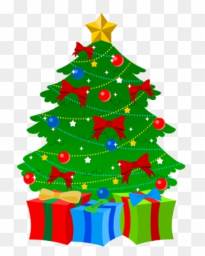 Last Day Before Christmas Break - Christmas Tree With Presents Clip Art