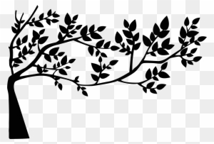 This Free Icons Png Design Of Tree And Leaves Silhouette - Tree With Leaves Silhouette