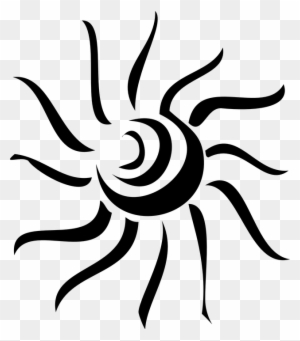 Sun Ray Art Black - Sun Rays Clip Art Black And White