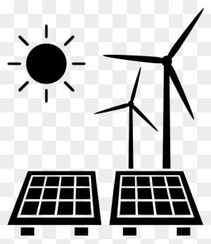 Sun Turbine Panel - Solar And Wind Energy Icon