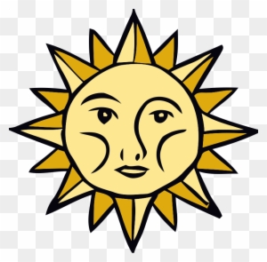 Sun Faces Clip Art - Live By Sun Embroidery Design