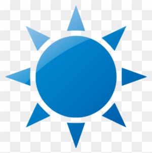 Web 2 Blue Sun 3 Icon - Black And White Sun Png