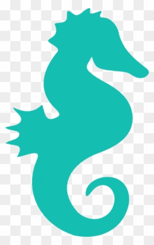 Raccoon Clipart - Blue Seahorse Silhouette