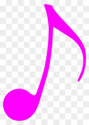 Pink Music Note Clip Art - Single Pink Musical Notes