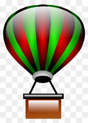 Hot- - Red And Green Hot Air Balloon