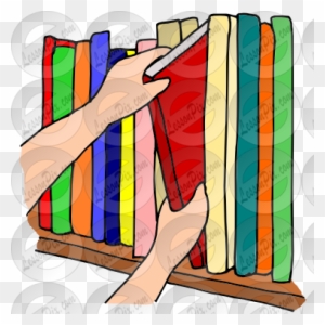 Library Clipart - Put Away The Books