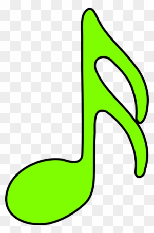 Sixteenth Note Lime Green Clip Art - Music Note Bright Green