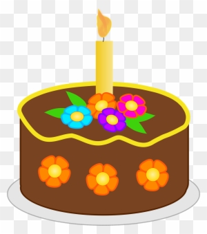 Clipart Chocolate Birthday Cake - Small Clip Art Birthday Cake