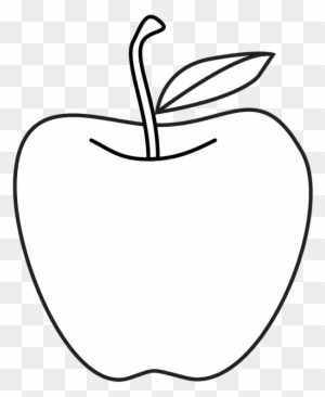 Free Apple Digital Stamp - Line Drawing Of Apple