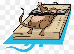 Rat Mousetrap Clip Art - Rat In A Trap Cartoon