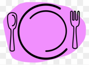 Plate And Fork Clipart - Plate On Clipart