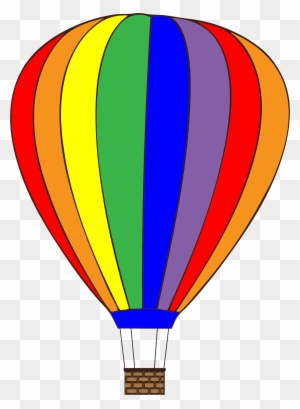 Colorful Hot Air Balloon - Clipart Hot Air Balloon