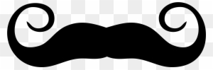 Black Logo Kumis Silhouette - Dapper Mustache Clip Part