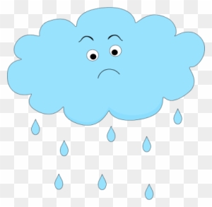 Rain Clip Art - Sad Rain Cloud Clipart