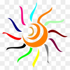 How To Set Use Colorful Sun Svg Vector - Sun Logo Clip Art