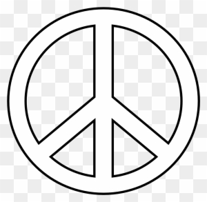 Clip Art Peace Sign Trans Fav Wall Paper - Peace Sign Outline