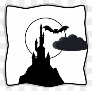 Moon Black And White Full Moon Black And White Free - Spooky Castle Clipart