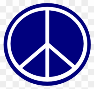 Navy Logo Clip Art - Peace Symbol Round Ornament