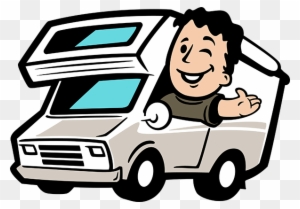 Rv Trailer Cartoon Clipart - Cartoon Rv