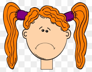 Winsome Design Sad Face Clipart Redhead Child Head - Sad Girl Face Clip Art