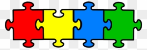 Multi Color Puzzle Clip Art At Clker - Puzzle Color Png