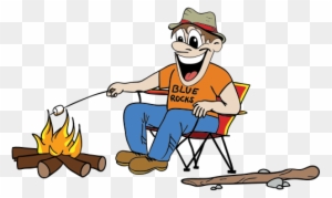 Happy The Camper - Sitting By Camper Clipart